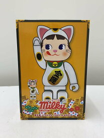 【中古】MEDICOM TOY◆BE@RBRICK不二家FUJIYAミルキーMILKY招き猫ペコちゃんフィギュア【ホビー】