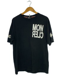 【中古】MONCLER◆Tシャツ/M/コットン/ブラック/無地/f20978c70520 8390t【メンズウェア】