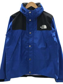 【中古】THE NORTH FACE◆MT RAINTEX JKT_マウンテンレインテックスジャケット/L/ナイロン/BLU【メンズウェア】