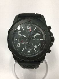 【中古】BULOVA◆クォーツ腕時計/デジタル/BLK/98B223【服飾雑貨他】