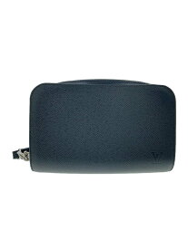 【中古】LOUIS VUITTON◆セカンドバッグ/--/BLK/無地【バッグ】