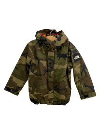 【中古】THE NORTH FACE◆ジャケット/120cm/ナイロン/KHK/カモフラ/NSJ61904/シミ有り【キッズ】