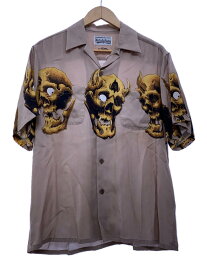 【中古】WACKO MARIA◆56 TATTOO HAWAIIAN SHIRTS/アロハシャツ/S/レーヨン/BEG/56TS-WM-HI01【メンズウェア】