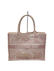 【中古】Christian Dior◆ブックトート/ミディアム/ジャガードトートバッグ/PNK/総柄//【バッグ】