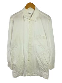 【中古】yohji yamamoto POUR HOMME◆長袖シャツ/3/コットン/WHT/無地/HO-B08-001【メンズウェア】