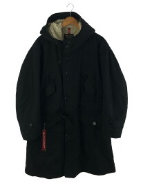 【中古】ALPHA INDUSTRIES◆モッズコート/M/コットン/BLK/TA1430-8001/BOA LINER M-47 PARKA【メンズウェア】