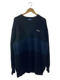 【中古】Lafayette◆セーター(厚手)/L/コットン/BLK/LA220401【メンズウェア】