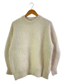 【中古】CLANE◆BULKY SLEEVE ANGORA KNIT TOPS/2018AW/1/アクリル/WHT/無地【レディースウェア】