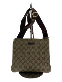 【中古】GUCCI◆ショルダーバッグ_GGプラス/PVC/BEG【バッグ】