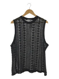 【中古】OUR LEGACY◆ノースリーブカットソー/--/コットン/ブラック/Coco Crochet Box Sleeveless Tops【レディースウェア】