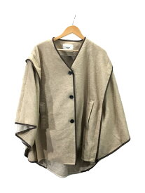 【中古】SLY◆WOOL BLEND PONCHO COAT/FREE/ポリエステル/BEG/無地/030EAR30-3030【レディースウェア】