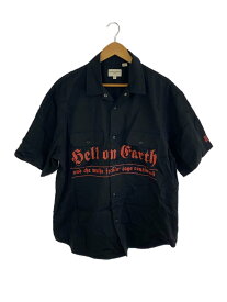 【中古】Supreme◆23ss/Bernadette Corporation S/S Work Shirt/M/コットン/BLK//【メンズウェア】