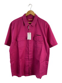 【中古】Supreme◆25SS/Rhinestone Pin Up S/S Work Shirt/XL/コットン/PNK【メンズウェア】