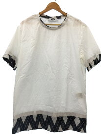 【中古】MSGM◆Tシャツ/46/コットン/WHT/2240MM14【メンズウェア】