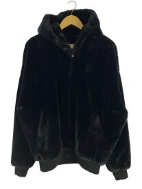 【中古】GUESS◆ビッグロゴファーブルゾン/L/ポリエステル/BLK/MJ4K8223LHP【メンズウェア】