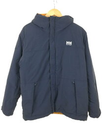 【中古】HELLY HANSEN◆ダウンジャケット/L/ナイロン/NVY/無地/HO12050【メンズウェア】