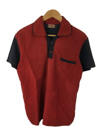 【中古】JEROMES/ポロシャツ/コーデュロイ/RED/50~60s/コーズ/開襟シャツ【メンズウェア】