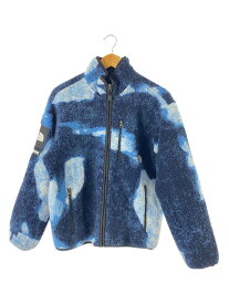 【中古】Supreme◆Bleached Denim Print Fleece jacket/フリースジャケット/S/BLU/NA521001【メンズウェア】