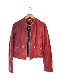 【中古】DOLCE&GABBANA◆レザージャケット・ブルゾン/42/羊革/RED/無地【メンズウェア】