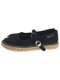 【中古】agnes b.◆KH81 ESPADRILLE/エスパドリーユ/サンダル/38/BLK【シューズ】