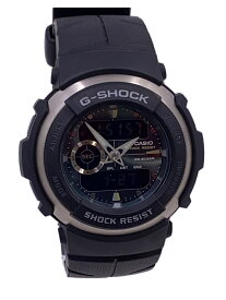 【中古】CASIO◆G-SHOCK G-スパイク クォーツ グリーン ブラック/G-300-3AJF【服飾雑貨他】