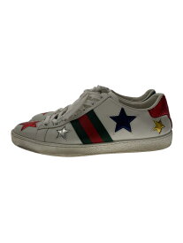 【中古】GUCCI◆ローカットスニーカー/36.5/WHT/レザー/454562【シューズ】