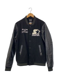 【中古】THRASHER◆スタジャン/M/ウール/BLK【メンズウェア】