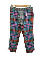 【中古】COMME des GARCONS HOMME PLUS◆AD2023/Double-Layer Check Pants/M/ウール/マルチカラー/チェッ…