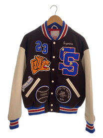 【中古】Supreme◆23AW Tiger Varsity Jacket/スタジャン/S/ウール/BRW//【メンズウェア】