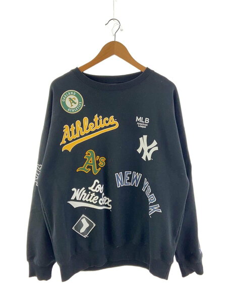 【中古】Genuine Merchandise◆スウェット/LL/コットン/BLK/総柄/mb14771【メンズウェア】