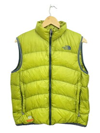 【中古】THE NORTH FACE◆ACONCAGUA VEST_アコンカグアベスト/L/ナイロン/GRN/無地【レディースウェア】