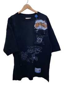 【中古】MIHARA YASUHIRO◆Suspender T-shirt/Tシャツ/46/コットン/ブラック/A11TS671【メンズウェア】