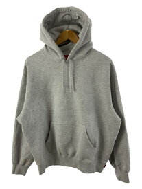 【中古】Supreme◆Satin Applique hooded sweatshirt/S/コットン/GRY【メンズウェア】