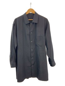 【中古】YOHJI YAMAMOTO◆長袖シャツ/2/ウール/BLK/無地/HZ-B02-100【メンズウェア】