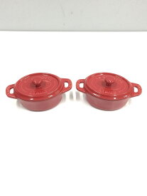 【中古】Staub◆洋食器その他/2点セット/レッド【キッチン用品】