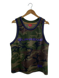 【中古】Supreme◆19SS/Rhinestone Basketball Jersey/M/ポリエステル/マルチカラー/カモフラ【メンズウェア】