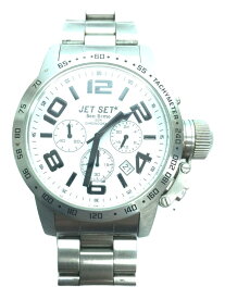 【中古】jet set/クォーツ腕時計/アナログ/WHT/SLV/J30644【服飾雑貨他】