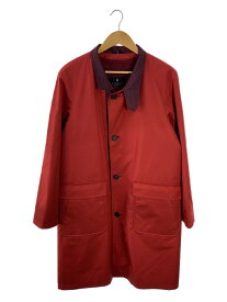 【中古】LANVIN COLLECTION◆キルティングライナー/ステンカラーコート/50/ポリエステル/RED/無地/LA-SY-77396【メンズウェア】