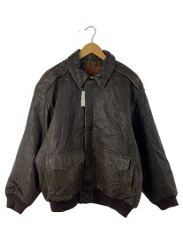 【中古】GOLDEN BEAR◆レザージャケット・ブルゾン/--/レザー/BRW【メンズウェア】