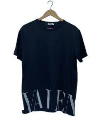 【中古】VALENTINO◆Tシャツ/ロゴT/L/コットン/ブラック/黒/UV3MG07D6M3【メンズウェア】