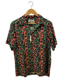 【中古】WACKO MARIA◆19SS/LEOPARD HAWAIIAN SHIRT/M/レーヨン/GRN/19SSE-WMS-HI02【メンズウェア】