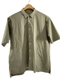 【中古】TOUJOURS◆半袖ブラウス/2/コットン/GRY/無地【レディースウェア】