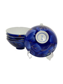 【中古】深川製磁◆瑠璃葡萄/茶漬揃/皿/5点セット/BLU【キッチン用品】