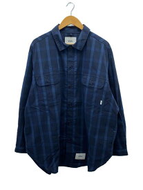 【中古】WTAPS◆長袖シャツ/2/コットン/NVY/無地/211GWDT-SHM01//【メンズウェア】