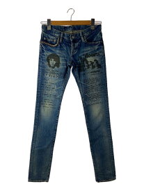 【中古】HYSTERIC GLAMOUR◆THE doors/スタッズ/スキニーパンツ/XS/デニム/インディゴ/0192AP04【レディースウェア】