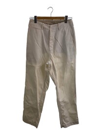 【中古】nanamica◆Wide Chino Pants/ストレートパンツ/--/コットン/ホワイト/無地/SUCF913【レディースウェア】