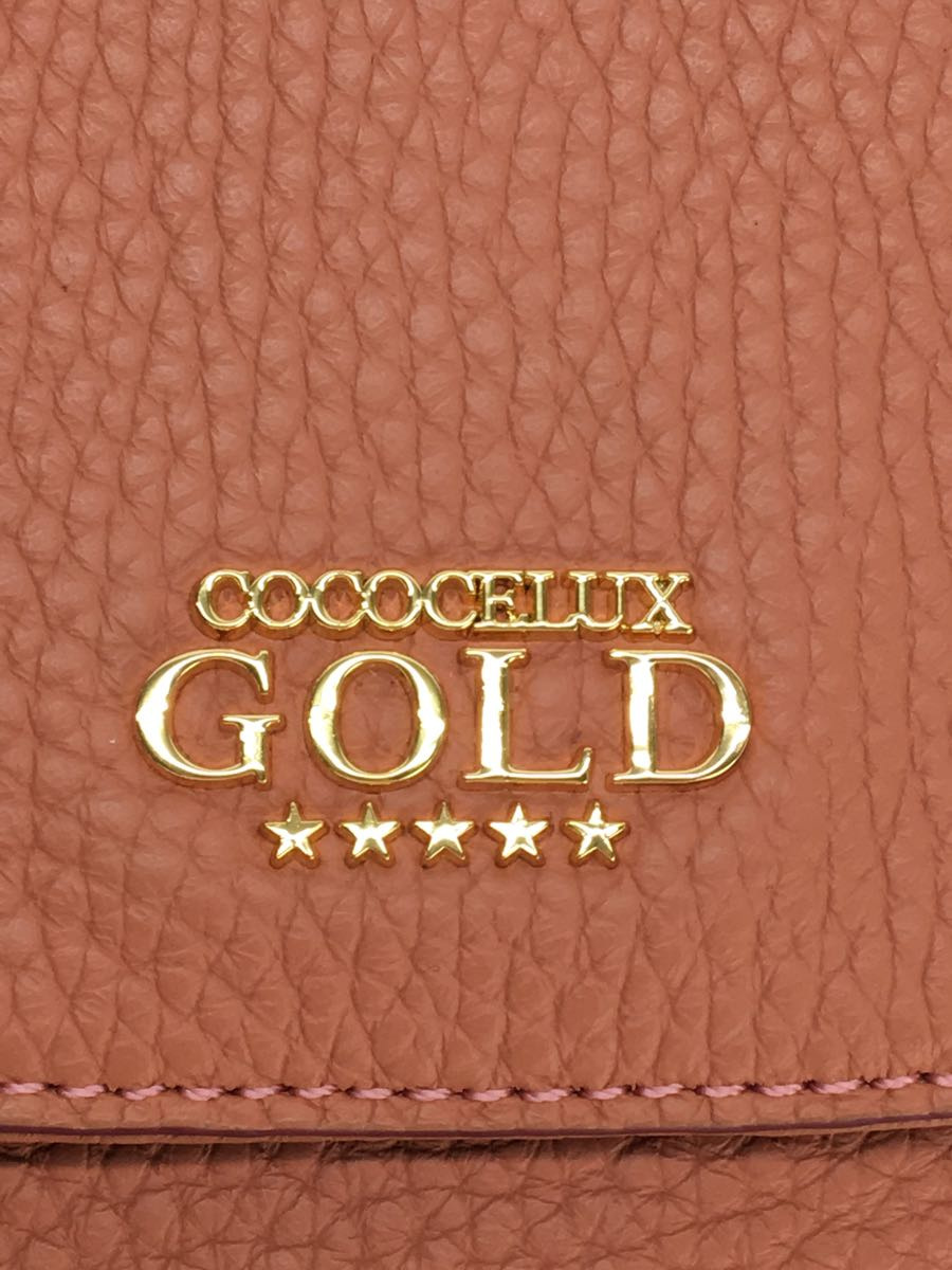 COCOCELUX GOLD◇ショルダーバッグ/レザー/PNK-