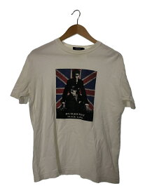 【中古】BURBERRY BLACK LABEL◆Tシャツ/3/コットン/WHT/BMV50-609-02【メンズウェア】