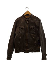 【中古】SCOTCH&SODA◆シングルライダースジャケット/M/レザー【メンズウェア】