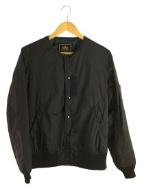 【中古】ALPHA INDUSTRIES◆別注ノーカラージャケット/L/ナイロン/NVY【メンズウェア】